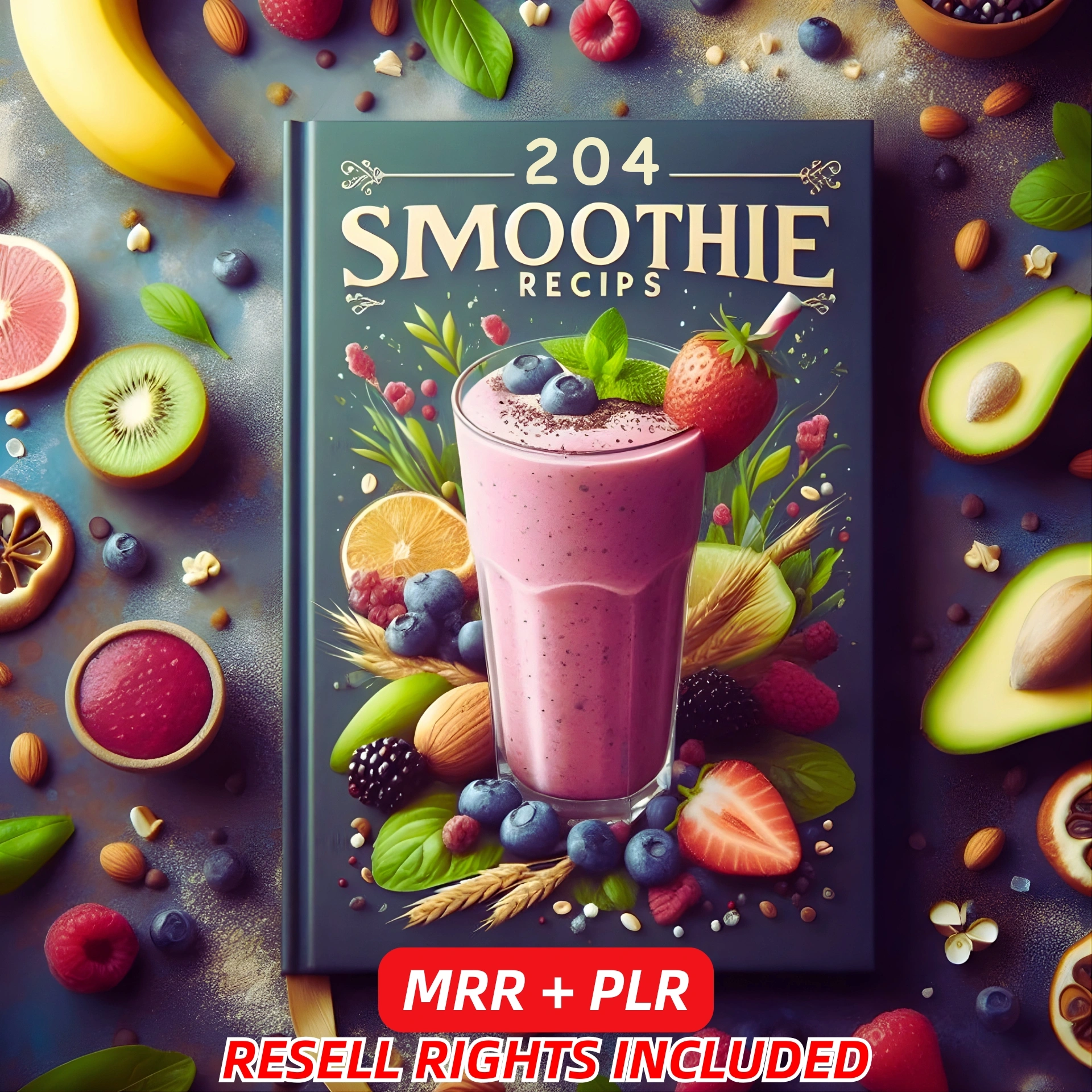 204 Smoothie Recipes Bundle + BONUS Cookbook 133 β Healthy Drinks + Resell Rights!